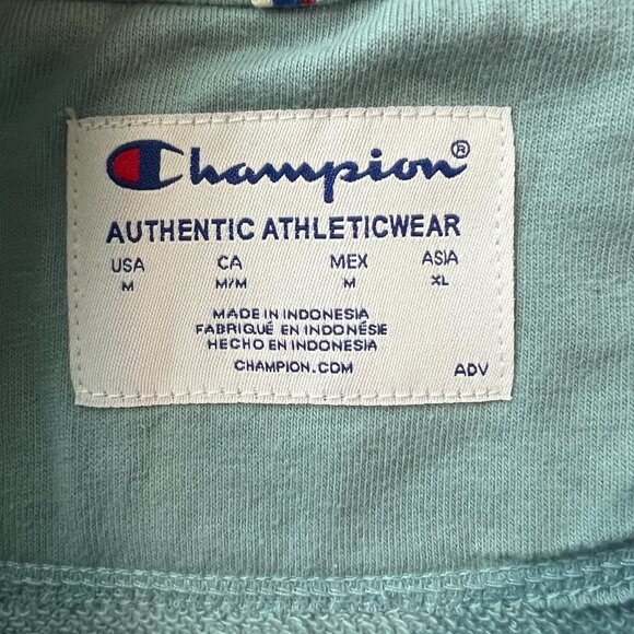 NWT Champion Women’s Blue & White Crewneck Sweatshirt Size Medium - Picture 5 of 8